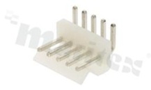 Header for PCB; pitch 3.96mm; 5-contacts; THT; male; side entry; 250V/7A