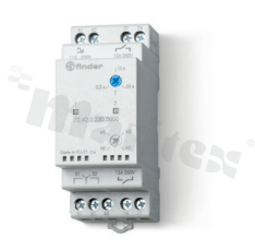 Special relay for alternating loads; 2 independent make output (SPST-NO) 12A; 2 active relays 230VDC/230VAC; coils power 1.5W/3.9VA; 12A/250VAC; screw terminals; DIN-Rail
