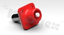 Connector power heavy duty power; 10.3mm; 50mm; red