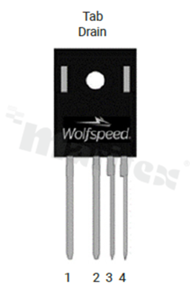 Tranzystor N-MOSFET SiC; unipolarny; 750V; 45mOhm; 42A; 139W; -55+175 st.C; THT; TO-247-4LP