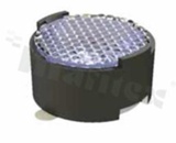 Lens for LED high power; angle: 30 degrees ; Number of LEDs: 1; Dimensions: round 21.7mm; Height: 11.5mm; material: PMMA do UV; Fastening: tape