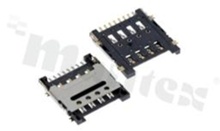 Podstawka karty Micro SIM; 8-stykowa + switch; SMD; z zamykaną klapką przesuwną