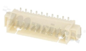 Header for PCB; pitch 1.25mm; 10-contacts; SMD; male; top entry; 125V/1A