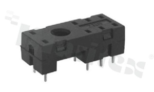 Socket for relay HF14FW/140FF; HF115F/HF115F-A/HF115FP; 10A; 8 pins; Mounting: THT; 10A/250 VAC