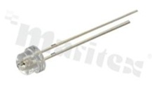 Dioda LED sygnalizacyjna; THT; 5mm; niebieska; 465-475nm; 1015-2230mcd/20mA; 2.8-3.6V; water clear; 45 stopni