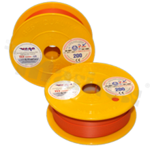 Przewód pojedynczy TLY/LIY; z wielodrutową miedzianą żyłą; pomarańczowy; przekrój 0.22mm2; AWG 24; 300V; -40+105 st.C; 200m.