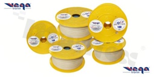 Przewód pojedynczy LGY/H05V-K; z wielodrutową miedzianą żyłą; biały/żółty; przekrój 0.50mm2; AWG 20; 500V; -40+105 st.C; 100m.