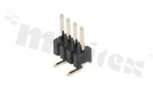 Pin Header; pitch 1.27mm; 1x4 pins; assembly: SMT; male; vertical; single row