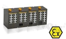 Switch przemysłowy niezarządzalny; certyfikat ATEX; 16 portów 10/100Base-T(X) RJ45; temp. pracy: -40+75 st.C; zasilanie 12...48VDC/18...30VAC; montaż na szynie DIN; obudowa metalowa
