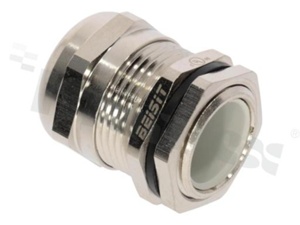 Cabel gland M20; Nickel-plated Brass; M20x1.5 10-14mm; Flat O-ring; z nakrętką; for wrench 24