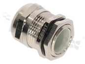 Dławnica kablowa M20; mosiężna niklowana; M20x1.5 10-14mm; flat O-ring; z nakrętką; na klucz 24