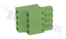 Listwa zaciskowa rozłączalna; w rastrze 5.08mm; 4-torowa; żeńska; na przewód 1.00mm2(28-12AWG); kierunek wtykania równoległy do osi przewodu; styki z fosforobrązu; mosiężna klatka przewodu; UL 350V/15A