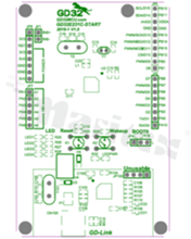 Zestaw Startowy GD32E232K8Q7; ARM Cortex-M23; USB mini; RESET KEY; BOOT; WAKEUP KEY; LED; GD-Link; Arduino