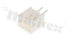 Header for PCB; pitch 2.00mm; 2-contacts; THT; male; top entry; 100V/2A
