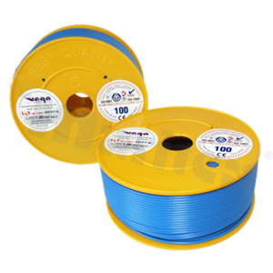 Przewód pojedynczy LGY/H05V-K; z wielodrutową miedzianą żyłą; niebieski; przekrój 1.00mm2; AWG 17; 500V; -40+105 st.C; 100m.