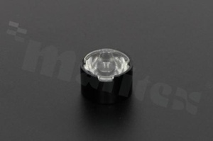 Lens for LED high power; angle: 30 degrees ; Number of LEDs: 1; Dimensions: round 10.6mm; Height: 6.8mm; material: PMMA; PC; Fastening: glue
