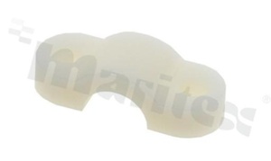 Docisk kabla okrągłego; O 6.2mm; przykręcany na śruby; wykonany z ABS; klasa palności 94HB; biały