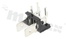 Terminal block; pitch 7.62mm; 2-contacts; THT; male; angled entry; 250V/25A; do konektorów faston 6.3x0.8mm