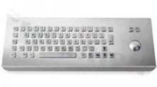 Metalowa klawiatura przemysłowa; IP65; 66 klawiszy; trackball; USB; typu desktop; temperatura pracy -10+60st.C; wymiary 412mm x 124mm