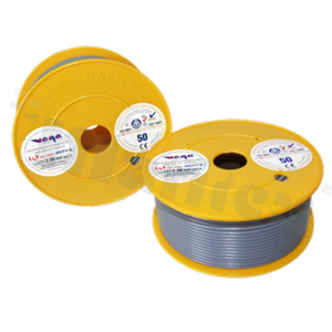 Przewód pojedynczy LGY/H05V-K; z wielodrutową miedzianą żyłą; szary; przekrój 2.50mm2; AWG 14; 500V; -40+105 st.C; 50m.