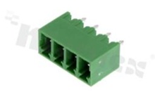 Listwa zaciskowa rozłączalna; w rastrze 3.81mm; 4-torowa; męska; pionowa; zabudowana; UL 300V/8A; TUV:250V/7A