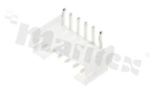 Header for PCB; pitch 2.00mm; 6-contacts; THT; male; side entry; 100V/2A