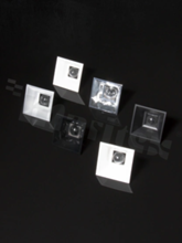 Lens for LED high power; mid power; angle: 53 to 79 degrees FWHM; Number of LEDs: 1; Dimensions: 40x40mm; Height: 20.40mm; meterial: PMMA; Fastening: pin; screw; clips