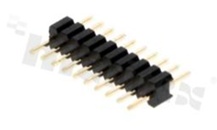 Listwa stykowa do PCB; w rastrze 1,27mm; 1x10 styków; montaż THT; męska; prosta; jednorzędowa; 2.6X2.6X7.2