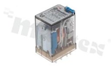 Electromagnetic relay; contact rating current 7A; coil voltage 12VDC; 4 changeover contacts (4P); coil power 1W; 7A/30VDC; 7A/250VAC