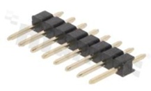 Listwa stykowa do PCB; w rastrze 2.54mm; 1x8 styków; montaż: THT; męska; prosta; jednorzędowe; 3.0/2.54/6.0 mm