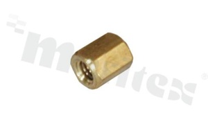 Tulejka dystansowa; mosiężna; sześciokątna; 310/5; gwint wew-wew; M3; 7mm