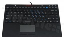 Klawiatura silikonowa IP68; 102 klawisze; powłoka antybakteryjna; USB; wymiary 298 x 213 x 11 mm