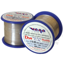 Silver coated copper wire; diameter 0.50mm; SWG 25; -40+105 deg.C; 150m; 250g.