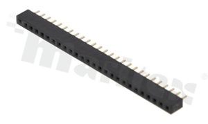 Pin Header; pitch 2.00mm; 1x26 pins; assembly: THT; female; straight; single row
