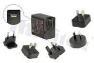 Power Supply; wall-mounted; 12W; 5V; 2.4A; 80-264VAC 113-370VDC