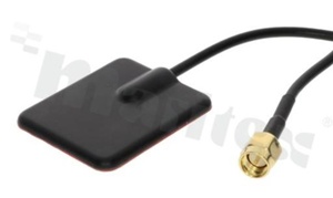 Antena; prostokątna; GSM; 824-2170MHz; 2.0dBi; VSWR<2.0; liniowa; dookólna; RG174; SMA; przyklejana; 39.9x33.5x5.5mm; czarny