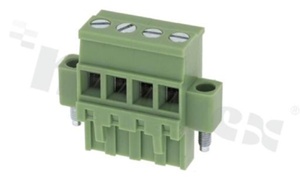 Pluggable terminal block; 5.08mm pitch; 4-ways; female; for wire 2.5mm2; wire insertion direction 90° to plug-in direction; p.bronze contacts; brass cage; UL 250V/12A