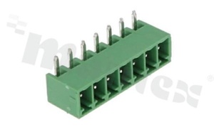 Listwa zaciskowa rozłączalna; w rastrze 3.81mm; 7-torowa; męska; kątowa; zabudowana; UL 300V/10A; TUV:300V/10.5A