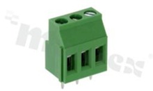 PCB terminal block; pitch 5.08mm; 3-ways; vertical; wire range 0.5-2.5mm2 (AWG 26-12); with screws for a cross screwdriver; brass cage; green color; UL 300V/20A, TUV 250V/20A