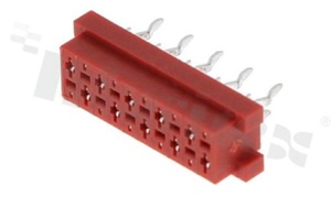Low profile PCB connector; pitch 1.27mm; 10-contacts; THT; female; top entry