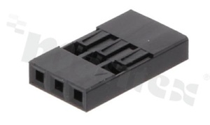 Crimp Terminal Housing; pitch 2.54mm; 1x3 pins; assembly: for cable; female; single row