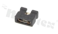 Zworka krótka; wysokość 3.5mm; w rastrze 2.00mm; typu "open"; czarna