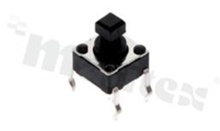 Przełącznik Tact Switch; THT; wymiary korpusu 6.0x6.0; h=7.3mm; pionowy; o sile nacisku 160gf; przycisk okrągły