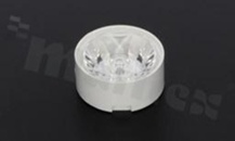 Soczewka do diod LED high power; kąt rozsyłu: 7.4 stopni FWHM; ilość diod: 1; rozmiar: okrąg 22.4mm; wysokość: 9.63mm; rodzaj materiału: PMMA; sposób mocowania: ramka