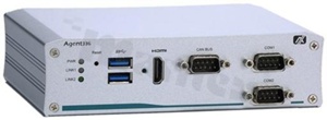 Bezwentylatorowy przemysłowy komputer wbudowany; procesor NXP i.MX 8M Arm Cortex-A53; QuadLite 1.3GHz; 2GB RAM; 8 GB eMMC; HDMI; Gigabit LAN; microSD;CANBus; 2xCOM; 2x USB; DIO; temperatura pracy od -40+70C; E-Mark; zasilanie 9-36 V DC