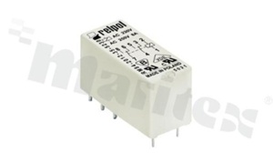 Przekaźnik elektromagnetyczny; prąd znamionowy 8A; napięcie cewki 12VDC; podwójne styki przełączne (2P); moc cewki 400-480mW; 8A/30VDC; 8A/250VAC