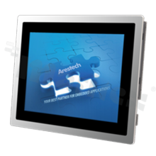 Monitor przemysłowy 15"; 4:3; IP65 front; typ dotyku: CTP/RTP; 16.7M kolorów; 1024x768; jasność 300 nitów; kontrast 600:1; kąt widzenia 160/160; VGA; temp. pracy: -20+60 st.C; zasilanie 12V-24V DC; VESA