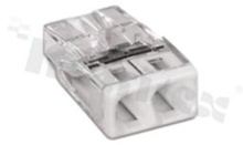 Installation quick-connector; 2-track; spring clamp; cable cross-section 0.5-2.5mm2; 24A/450V