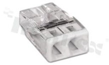 Szybkozłączka instalacyjna; 2-torowa; zacisk sprężynowy; przekrój przewodu 0.5-2.5mm2; 24A/450V