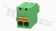 Pluggable terminal block; 2.50mm pitch; 2-ways; female; for wire 1.50mm2(20AWG); wire insertion direction same as plug-in direction; p.bronze contacts; spring clamp; brass cage; UL 150/4A TUV 250/5A